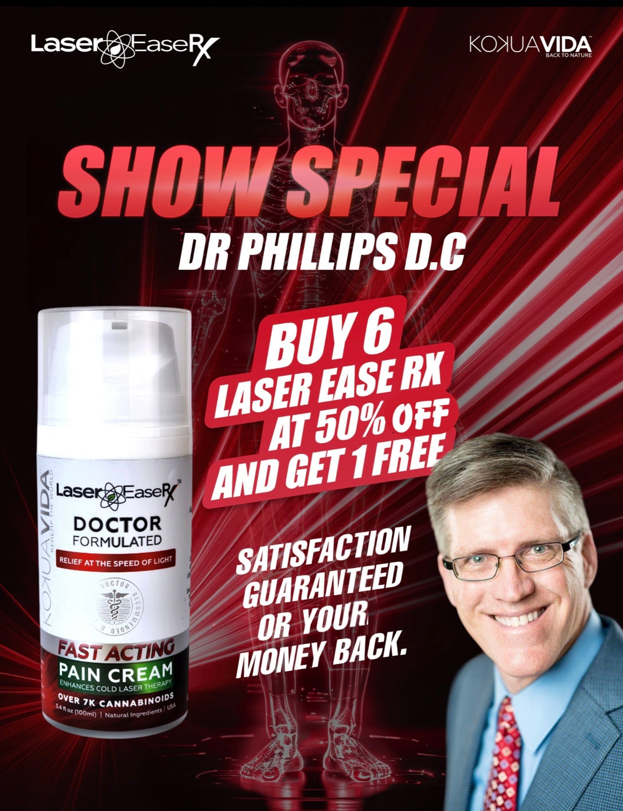 LASER EASE RX-Dr Phillips 6 @ 50% OFF-GET ONE FREE-Try it Special